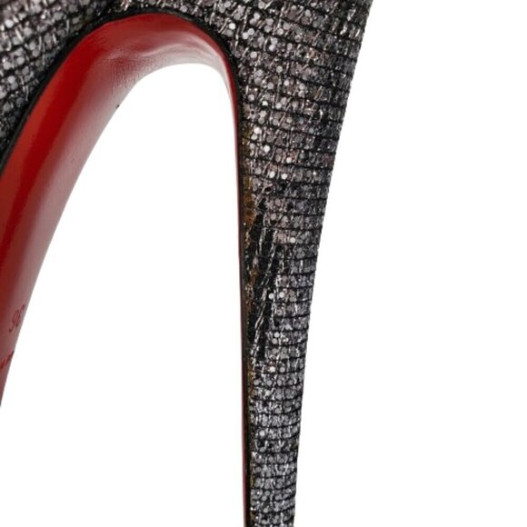 Christian Louboutin Daffodile 160 Metallic Platform Pumps Heels - Picture 4 of 7